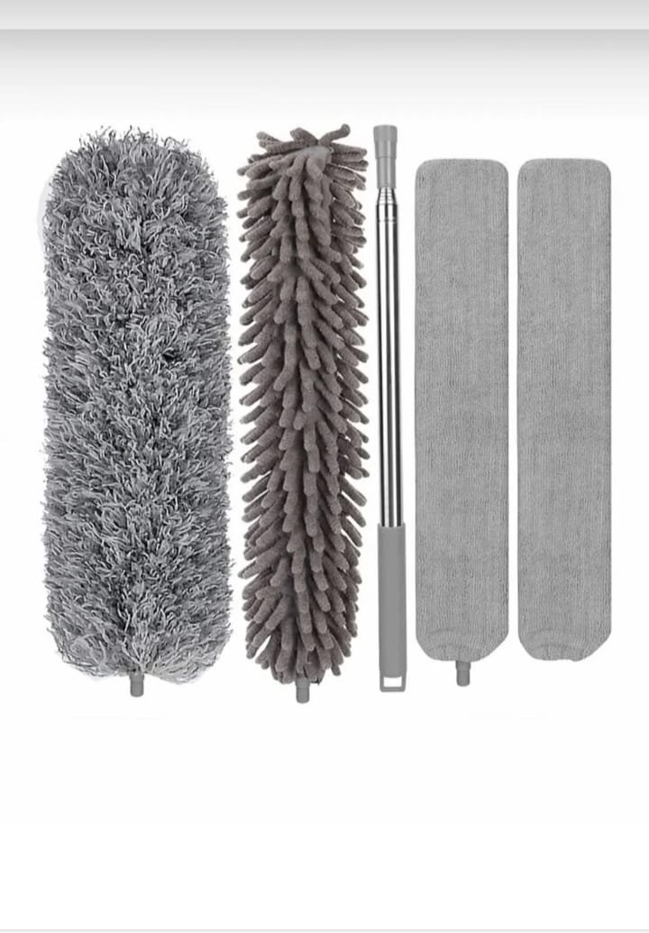 Mikrofber Manyetik Anti-Statik Bükülebilen Toz Alma 3 Lü Full Set Uzayabilen Saplı Mop