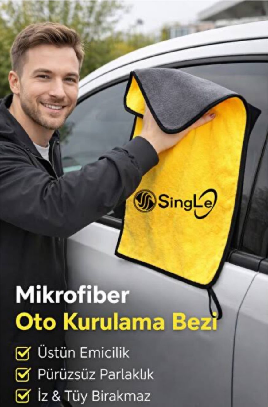 Mikrofiber Araç İç Dış Yıkama Temzleme Toz Alma Kurulama Cam Bezi Araba Havlusu Oto Bezi 50:70 Cm